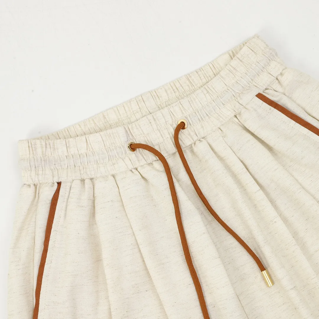 P300 Ralph Lauren/Ralph Lauren War Horse Embroidered Tencel Linen Casual Shorts Size: XS-L